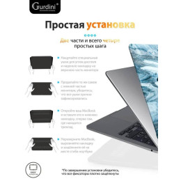 Чехол-накладка Gurdini для Macbook Air 13.6" (A2681) пластик, разноцветный