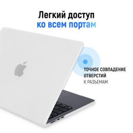 Чехол-накладка Gurdini для Macbook Air 13.6" (A2681) Textured Dot Series White