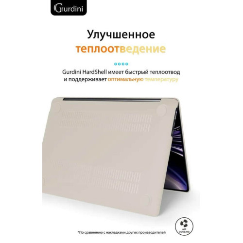 Чехол-накладка Gurdini для Macbook Air 13.6" (A2681) пластик, мокрый асфальт в рассрочку без первоначального взноса и переплат