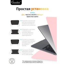 Чехол-накладка Gurdini для Macbook Air 13.6" (A2681) пластик, светло-розовый