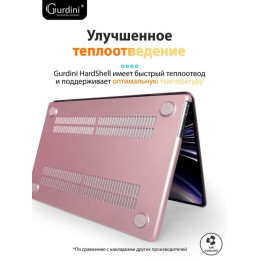 Чехол-накладка Gurdini для Macbook Air 13.6" (A2681) пластик, розовое золото
