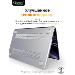 Чехол-накладка Gurdini для Macbook Air 13.6" (A2681) пластик, серебристый