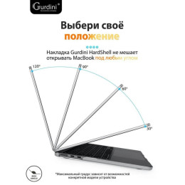 Чехол-накладка Gurdini для Macbook Air 13.6" (A2681) пластик, серебристый