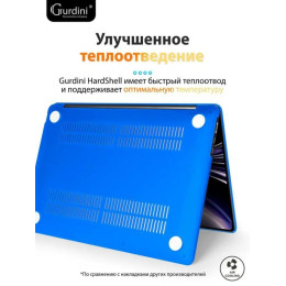 Чехол-накладка Gurdini для Macbook Air 13.6" (A2681) пластик, синий