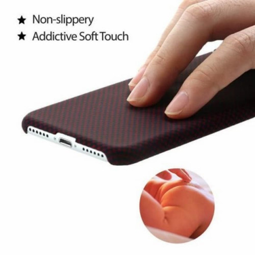 Чехол iPhone 7/8/SE(2020) Pitaka MagEZ Case Черно-Красный (шахматное плетение)/Кевлар (арамид) в рассрочку без первоначального взноса и переплат