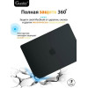 Чехол-накладка Gurdini для Macbook Air 13.6" (A2681) пластик, черный в рассрочку без первоначального взноса и переплат