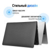 Чехол-накладка Gurdini для Macbook Air 13.6" (A2681) пластик под карбон, черный в рассрочку без первоначального взноса и переплат