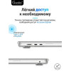 Чехол-накладка Gurdini для Macbook Air 13.6" (A2681) пластик, прозрачный с блестками в рассрочку без первоначального взноса и переплат