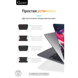 Чехол-накладка Gurdini для Macbook Air 13.6" (A2681) пластик, акварель