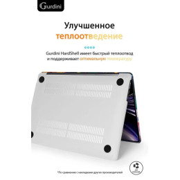 Чехол-накладка Gurdini для Macbook Air 13.6" (A2681) пластик, акварель