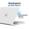 Чехол-накладка Gurdini для Macbook Pro 16.2" A2485 Textured Dot Series White в рассрочку без первоначального взноса и переплат