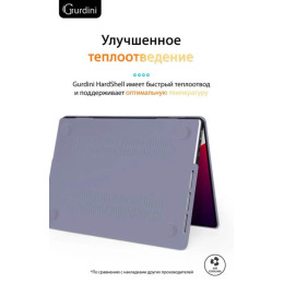 Чехол-накладка Gurdini для Macbook Pro 16.2" A2485 пластик, темная лаванда