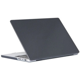 Чехол-накладка Gurdini для Macbook Pro 16.2" A2485 пластик под карбон, черный