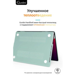 Чехол-накладка Gurdini для Macbook Pro 14.2" (A2442) пластик, мятный