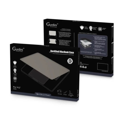 Чехол-накладка Gurdini для Macbook Pro 14.2" (A2442) пластик, серый в рассрочку без первоначального взноса и переплат