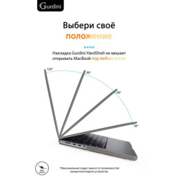 Чехол-накладка Gurdini для Macbook Pro 14.2" (A2442) пластик, серый