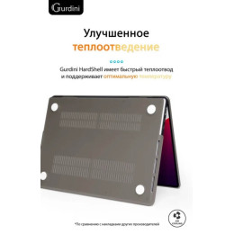 Чехол-накладка Gurdini для Macbook Pro 14.2" (A2442) пластик, серый