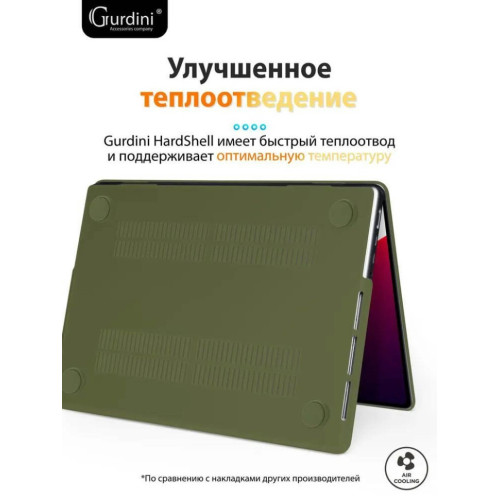 Чехол-накладка Gurdini для Macbook Pro 14.2" (A2442) пластик, сосновый лес в рассрочку без первоначального взноса и переплат