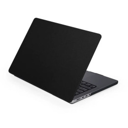 Чехол-накладка Gurdini для Macbook Pro 14.2" (A2442) пластик под кожу, черный
