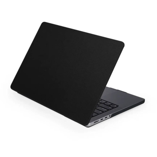 Чехол-накладка Gurdini для Macbook Pro 14.2" (A2442) пластик под кожу, черный в рассрочку без первоначального взноса и переплат