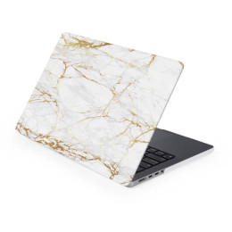 Чехол-накладка Gurdini для Macbook Pro 14.2" (A2442) пластик, белый мрамор