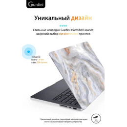 Чехол-накладка Gurdini для Macbook Pro 14.2" (A2442) пластик, серый мрамор