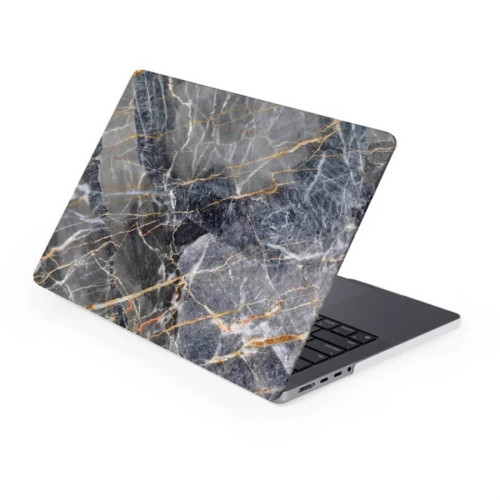 Чехол-накладка Gurdini для Macbook Pro 14.2" (A2442) пластик, темно-серый мрамор в рассрочку без первоначального взноса и переплат