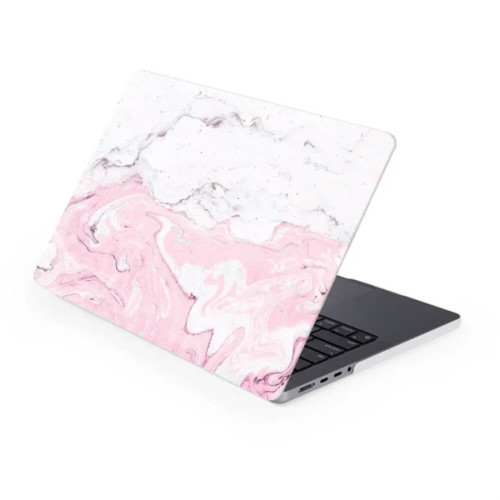 Чехол-накладка Gurdini для Macbook Pro 14.2" (A2442) пластик, розовый мрамор в рассрочку без первоначального взноса и переплат