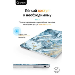 Чехол-накладка Gurdini для Macbook Pro 14.2" (A2442) пластик, разноцветный