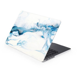 Чехол-накладка Gurdini для Macbook Pro 14.2" (A2442) пластик, бело-голубой