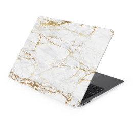 Чехол-накладка Gurdini для Macbook Air 13" (2018-2021) пластик, белый мрамор