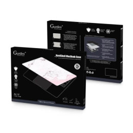 Чехол-накладка Gurdini для Macbook Air 13" (2018-2021) пластик, розовый мрамор