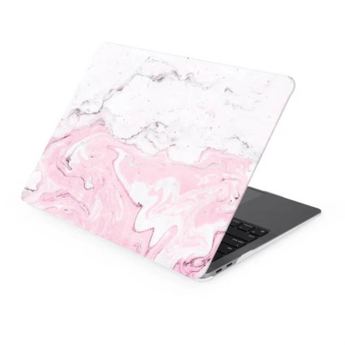 Чехол-накладка Gurdini для Macbook Air 13" (2018-2021) пластик, розовый мрамор в рассрочку без первоначального взноса и переплат