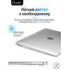 Чехол-накладка Gurdini для Macbook Air 13" (2018-2021) пластик, прозрачный с блестками в рассрочку без первоначального взноса и переплат