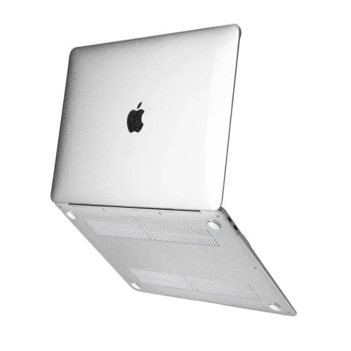 Чехол-накладка Gurdini для Macbook Air 13" (2018-2021) пластик, прозрачный с блестками в рассрочку без первоначального взноса и переплат