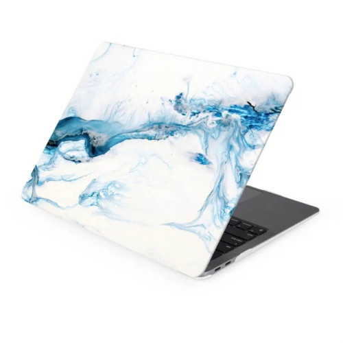 Чехол-накладка Gurdini для Macbook Air 13" (2018-2021) пластик, бело-голубой в рассрочку без первоначального взноса и переплат