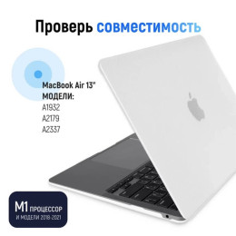 Чехол-накладка Gurdini для Macbook Air 13" (2018-2021) Textured Dot Series White