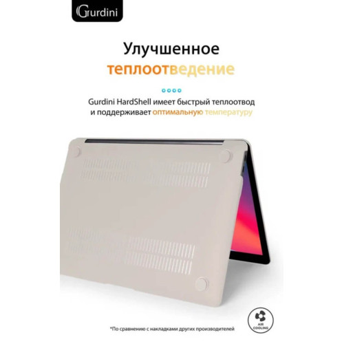 Чехол-накладка Gurdini для Macbook Air 13" (2018-2021) пластик, мокрый асфальт в рассрочку без первоначального взноса и переплат