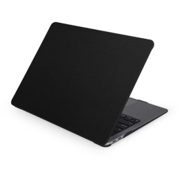 Чехол-накладка Gurdini для Macbook Air 13" (2018-2021) пластик под кожу, черный