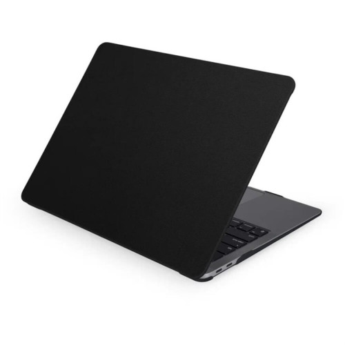 Чехол-накладка Gurdini для Macbook Air 13" (2018-2021) пластик под кожу, черный в рассрочку без первоначального взноса и переплат