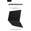 Чехол-накладка Gurdini для Macbook Air 13" (2018-2021) пластик под кожу, черный в рассрочку без первоначального взноса и переплат