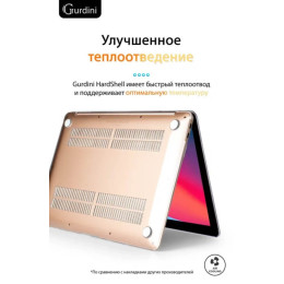 Чехол-накладка Gurdini для Macbook Air 13" (2018-2021) пластик, прозрачный