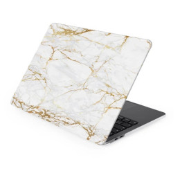 Чехол-накладка Gurdini для Macbook Pro Retina 13" (2016-2021) пластик, белый мрамор