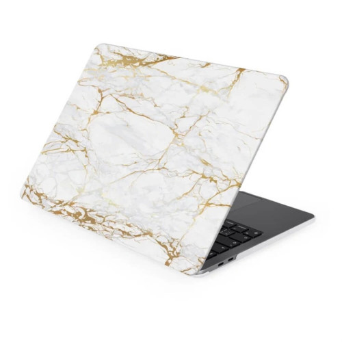 Чехол-накладка Gurdini для Macbook Pro Retina 13" (2016-2021) пластик, белый мрамор в рассрочку без первоначального взноса и переплат