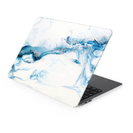 Чехол-накладка Gurdini для Macbook Pro Retina 13" (2016-2021) пластик, бело-голубой