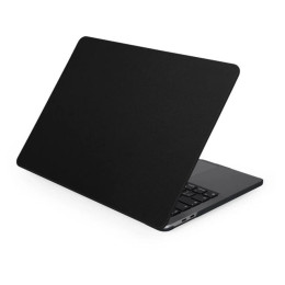 Чехол-накладка Gurdini для Macbook Pro Retina 13" (2016-2021) пластик под кожу, черный
