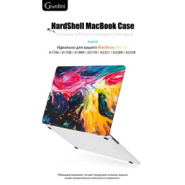 Чехол-накладка Gurdini для Macbook Pro Retina 13" (2016-2021) пластик, акварель