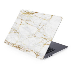 Чехол-накладка Gurdini для Macbook Air 15" M2 A2941 пластик, белый мрамор