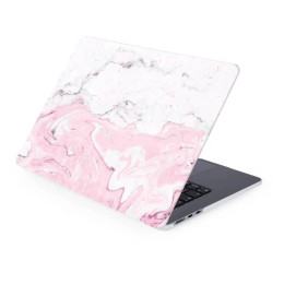 Чехол-накладка Gurdini для Macbook Air 15" M2 A2941 пластик, розовый мрамор