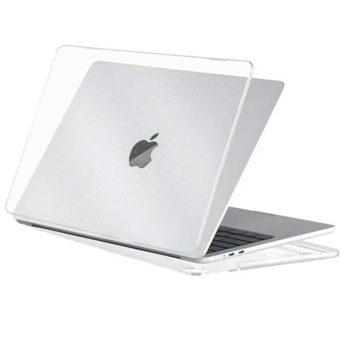Чехол-накладка Gurdini для Macbook Air 15" M2 A2941 пластик, прозрачный с блестками в рассрочку без первоначального взноса и переплат